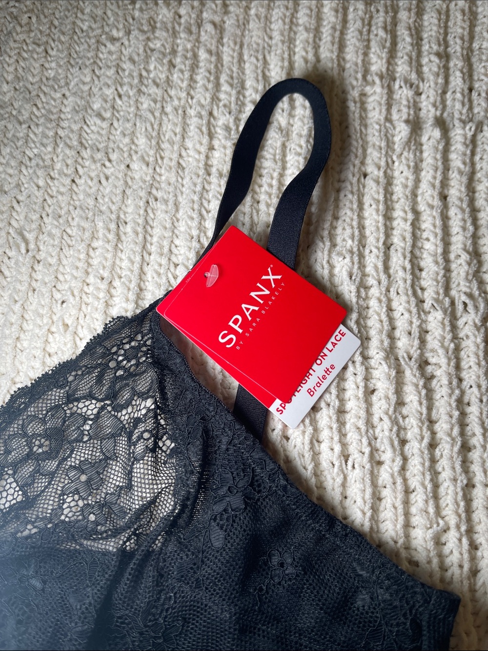 SPANX Black Lace Wireless Bralette - Picture 5 of 8